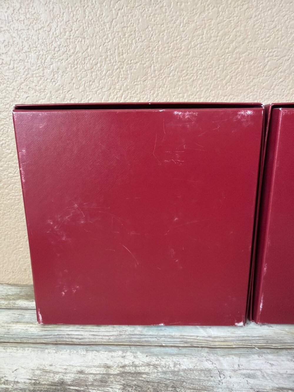 Set of 3 Cartier Red Presentation Jewelry Boxes Gold Logo - Empty - Picture 9 of 16